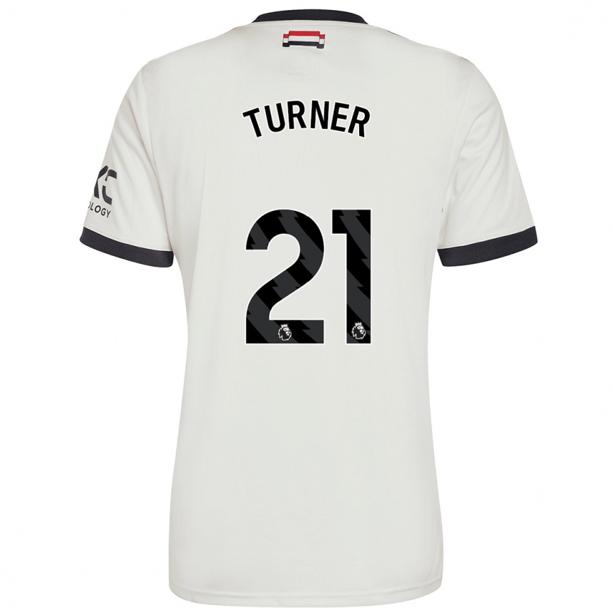 Men Football Millie Turner #21 Off White Third Jersey 2024/25 T-Shirt Uk