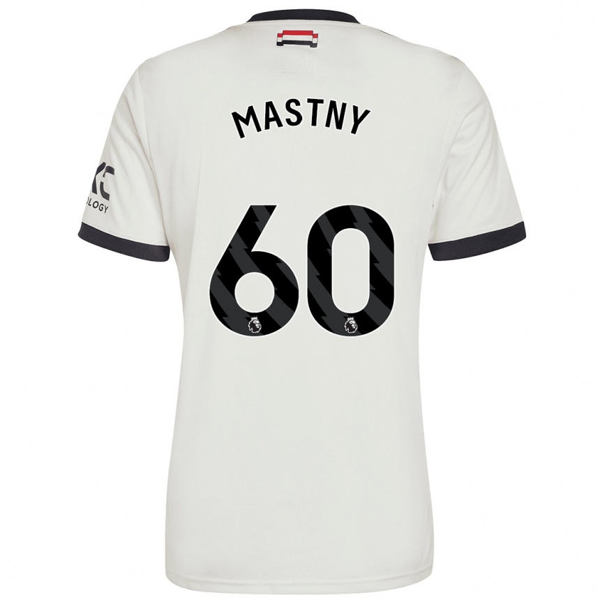 Men Football Ondrej Mastny #60 Off White Third Jersey 2024/25 T-Shirt Uk