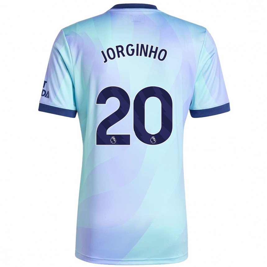 Men Football Jorginho #20 Aqua Third Jersey 2024/25 T-Shirt Uk