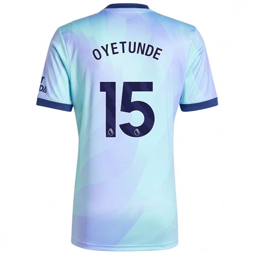 Men Football Daniel Oyetunde #15 Aqua Third Jersey 2024/25 T-Shirt Uk