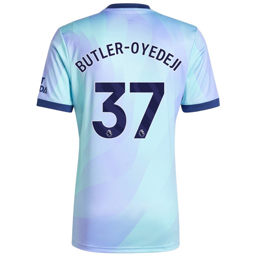 Men Football Nathan Butler-Oyedeji #37 Aqua Third Jersey 2024/25 T-Shirt Uk