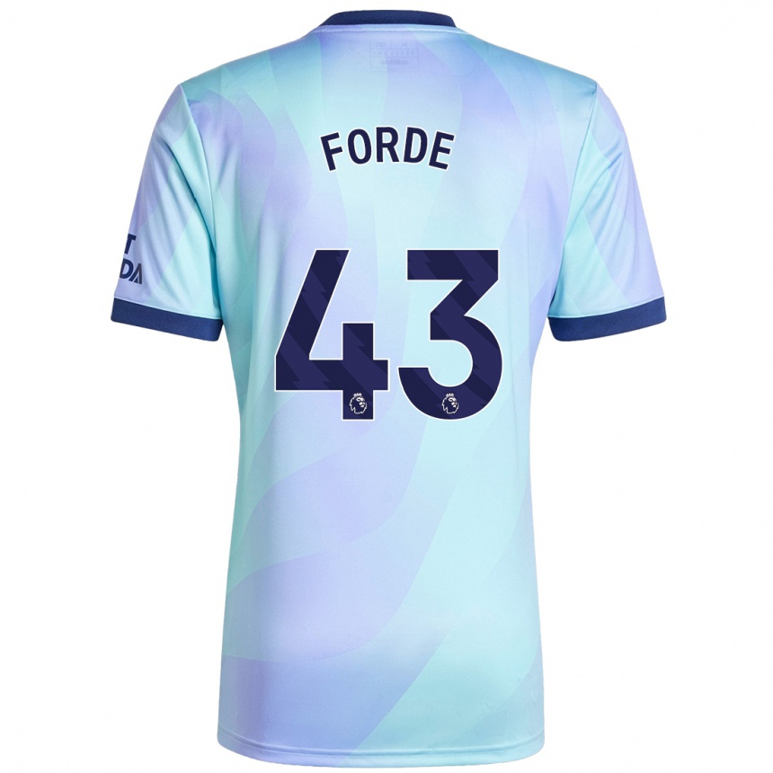 Men Football Romari Forde #43 Aqua Third Jersey 2024/25 T-Shirt Uk