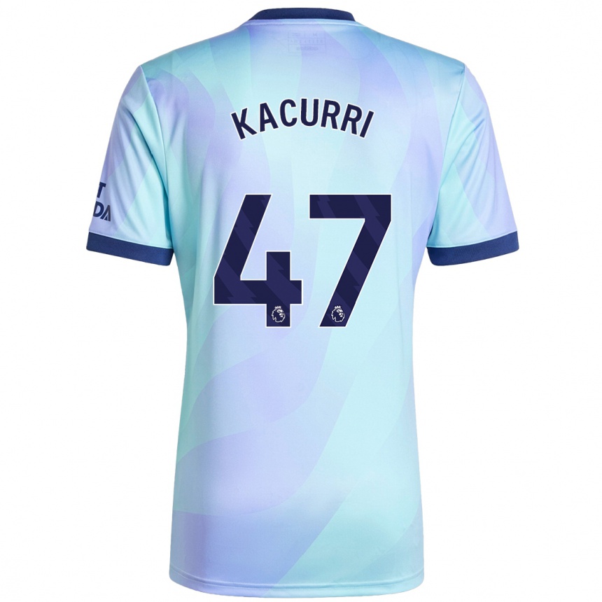 Men Football Maldini Kacurri #47 Aqua Third Jersey 2024/25 T-Shirt Uk