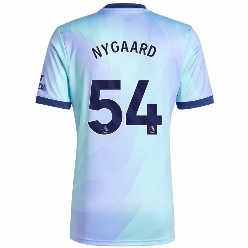 Men Football Lucas Nygaard #54 Aqua Third Jersey 2024/25 T-Shirt Uk