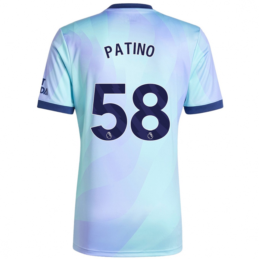 Men Football Charlie Patino #58 Aqua Third Jersey 2024/25 T-Shirt Uk