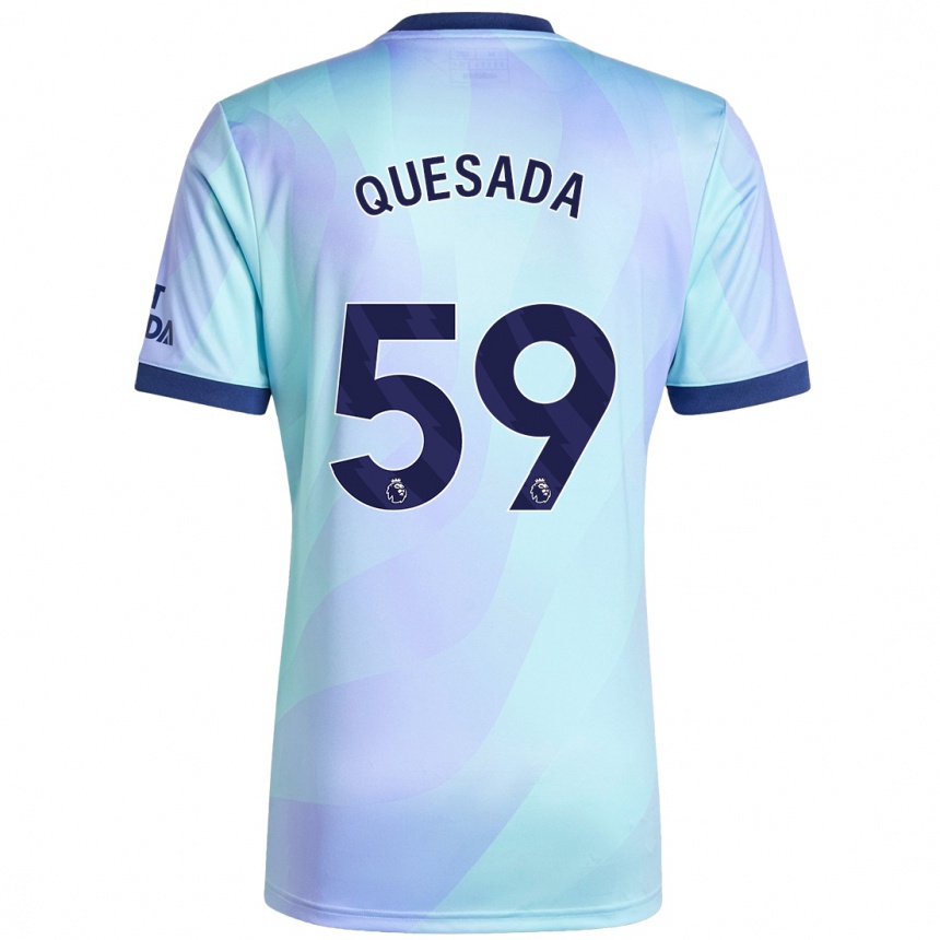 Men Football Elián Quesada #59 Aqua Third Jersey 2024/25 T-Shirt Uk