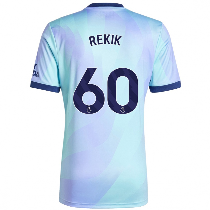 Men Football Omar Rekik #60 Aqua Third Jersey 2024/25 T-Shirt Uk