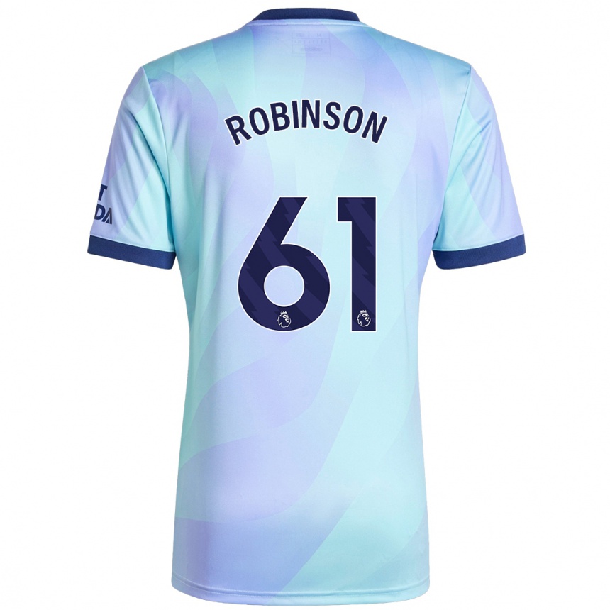 Men Football Josh Robinson #61 Aqua Third Jersey 2024/25 T-Shirt Uk