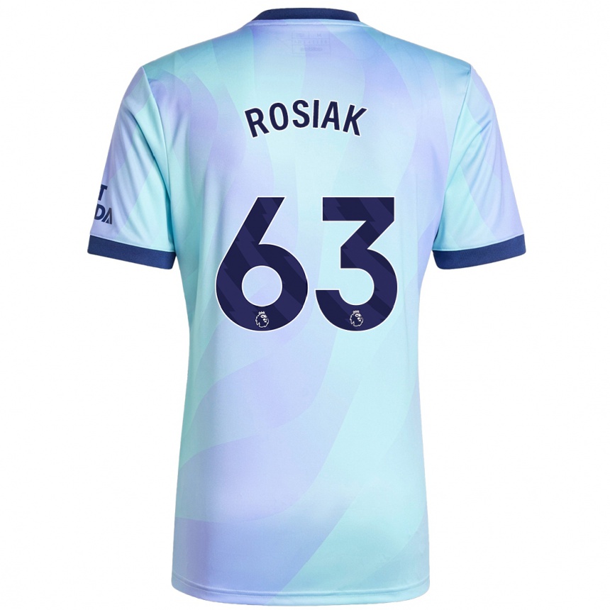 Men Football Michal Rosiak #63 Aqua Third Jersey 2024/25 T-Shirt Uk