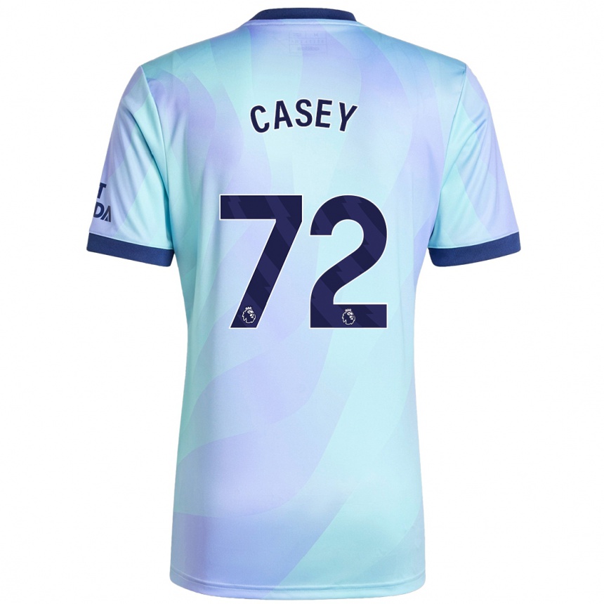 Men Football Dan Casey #72 Aqua Third Jersey 2024/25 T-Shirt Uk