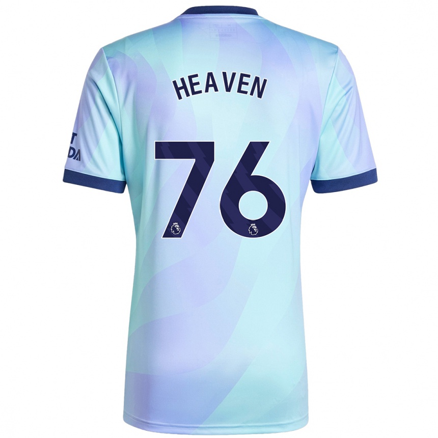 Men Football Ayden Heaven #76 Aqua Third Jersey 2024/25 T-Shirt Uk