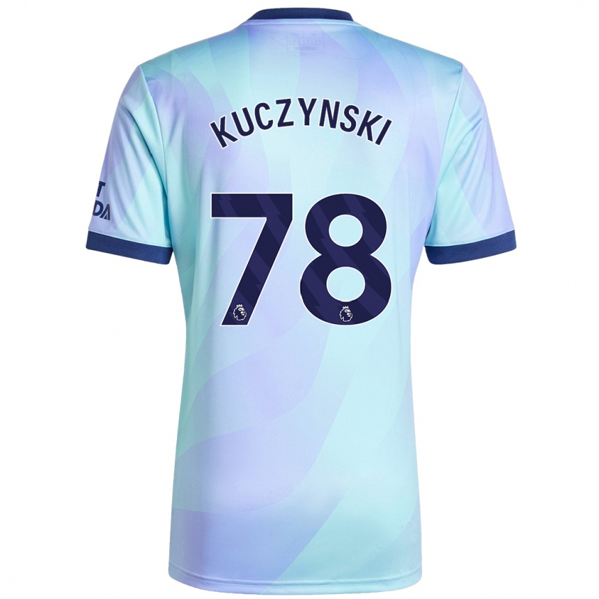 Men Football Max Kuczynski #78 Aqua Third Jersey 2024/25 T-Shirt Uk