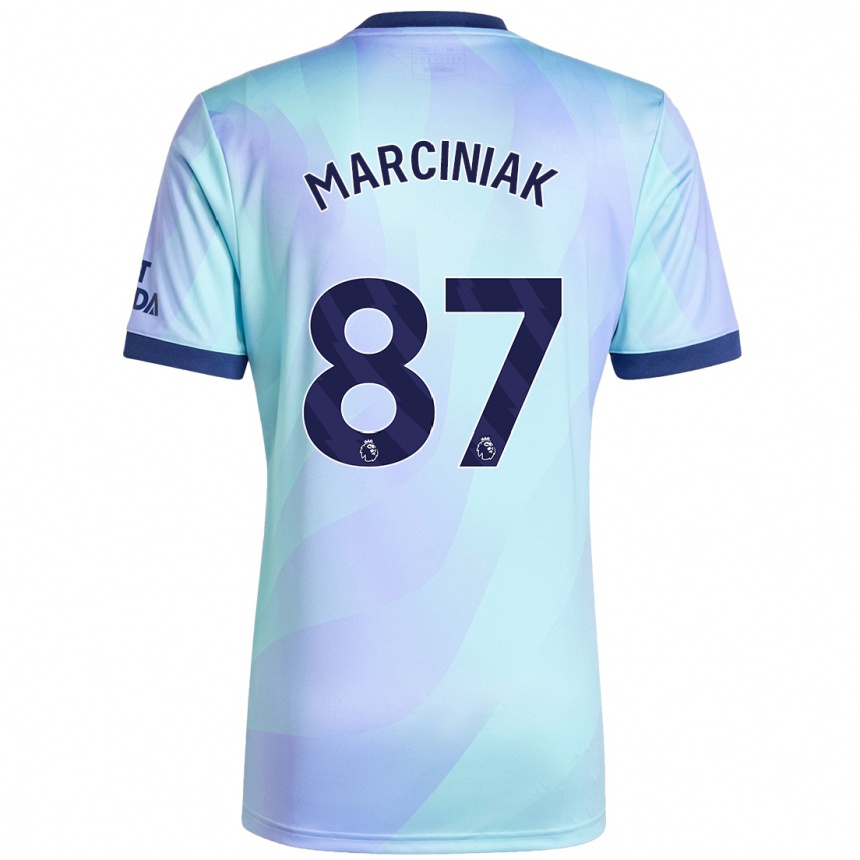 Men Football Alex Marciniak #87 Aqua Third Jersey 2024/25 T-Shirt Uk