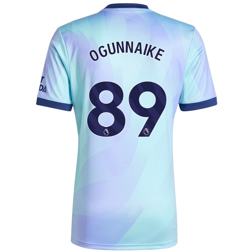 Men Football Josh Ogunnaike #89 Aqua Third Jersey 2024/25 T-Shirt Uk