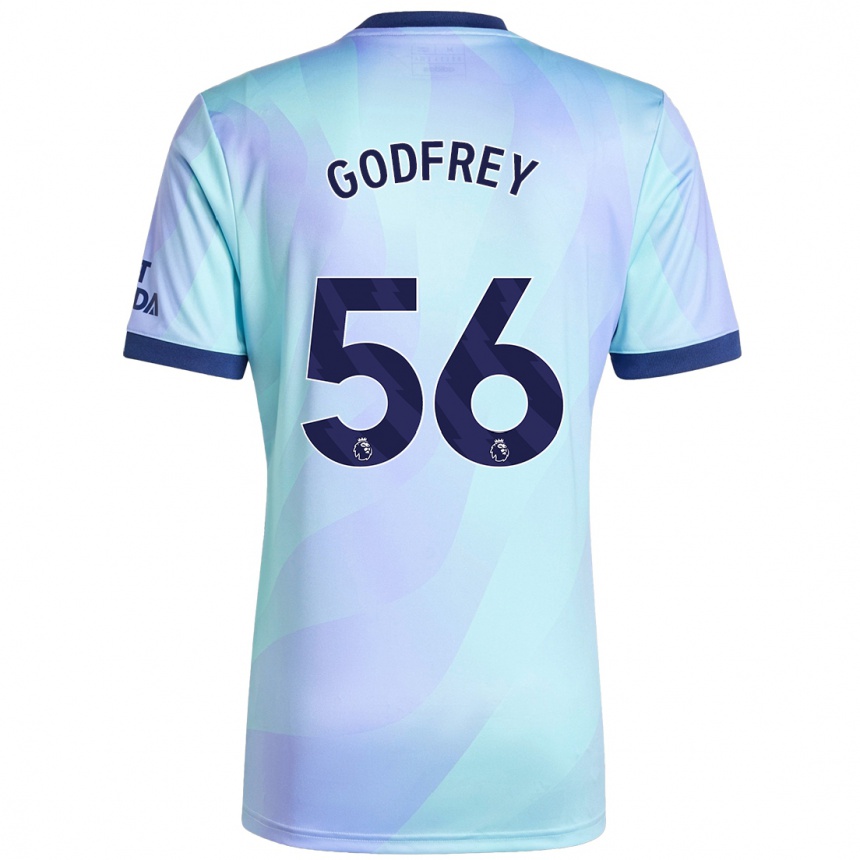 Men Football Freya Godfrey #56 Aqua Third Jersey 2024/25 T-Shirt Uk