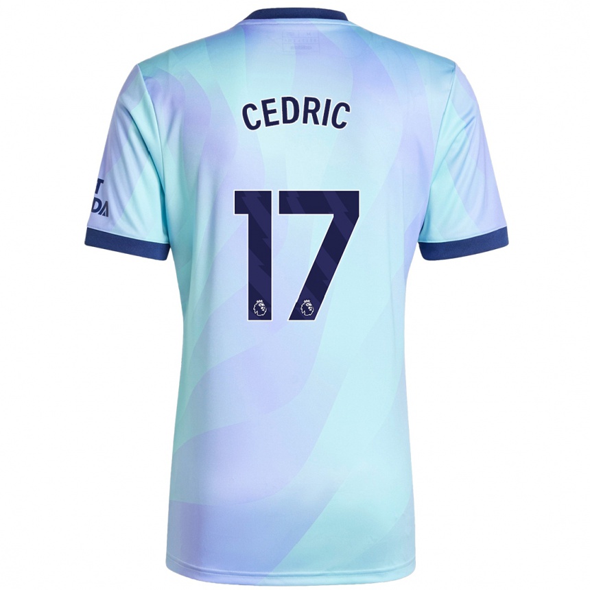 Men Football Cedric Soares #17 Aqua Third Jersey 2024/25 T-Shirt Uk