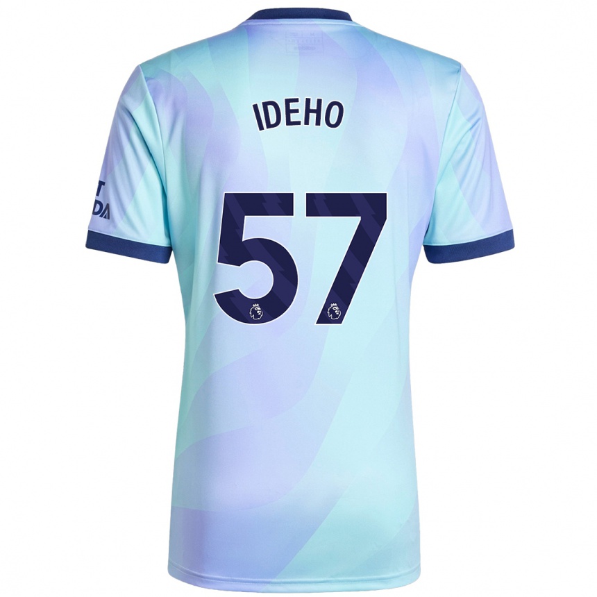 Men Football Joel Ideho #57 Aqua Third Jersey 2024/25 T-Shirt Uk