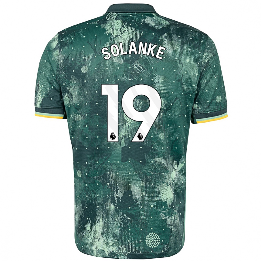 Men Football Dominic Solanke #19 Mint Green Third Jersey 2024/25 T-Shirt Uk