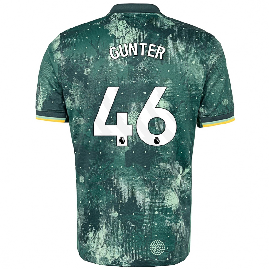 Men Football Luca Gunter #46 Mint Green Third Jersey 2024/25 T-Shirt Uk