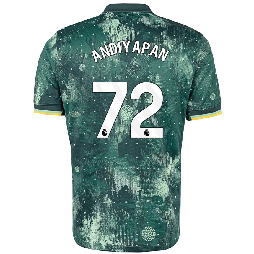 Men Football William Andiyapan #72 Mint Green Third Jersey 2024/25 T-Shirt Uk