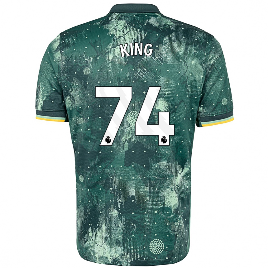 Men Football Maeson King #74 Mint Green Third Jersey 2024/25 T-Shirt Uk