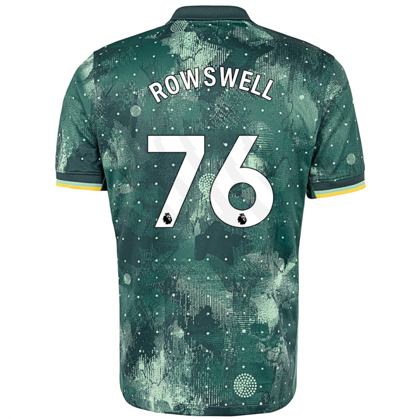 Men Football James Rowswell #76 Mint Green Third Jersey 2024/25 T-Shirt Uk