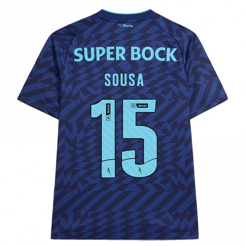 Men Football Vasco Sousa #15 Navy Blue Third Jersey 2024/25 T-Shirt Uk