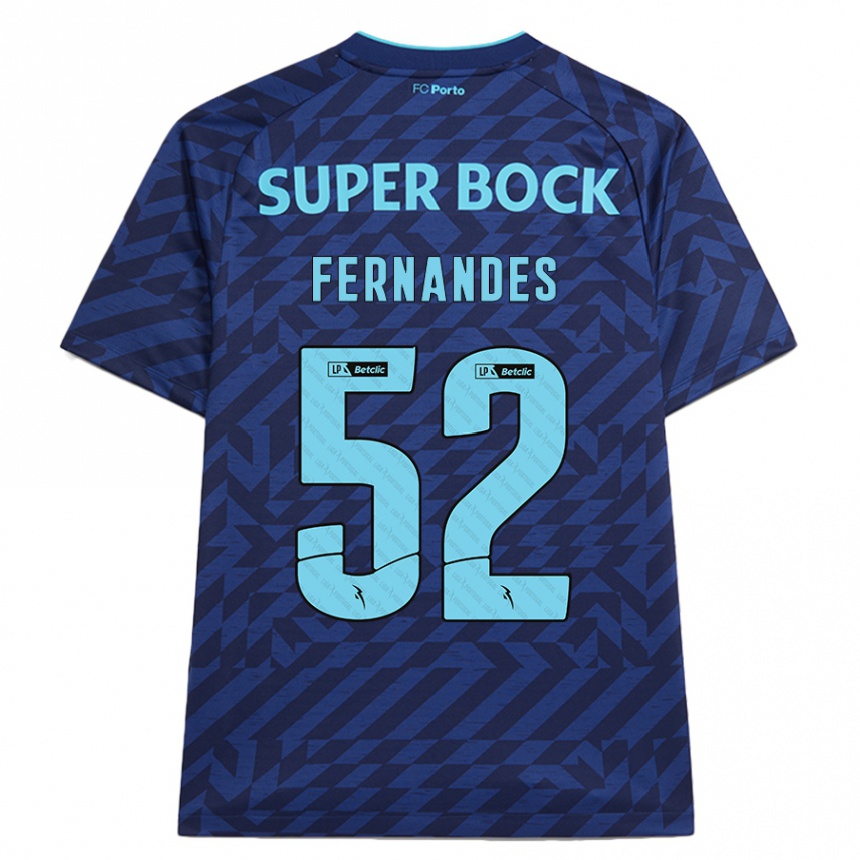 Men Football Martim Fernandes #52 Navy Blue Third Jersey 2024/25 T-Shirt Uk