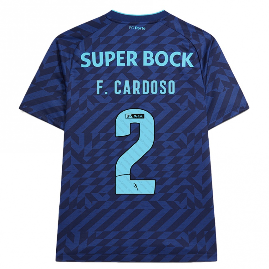 Men Football Fábio Cardoso #2 Navy Blue Third Jersey 2024/25 T-Shirt Uk