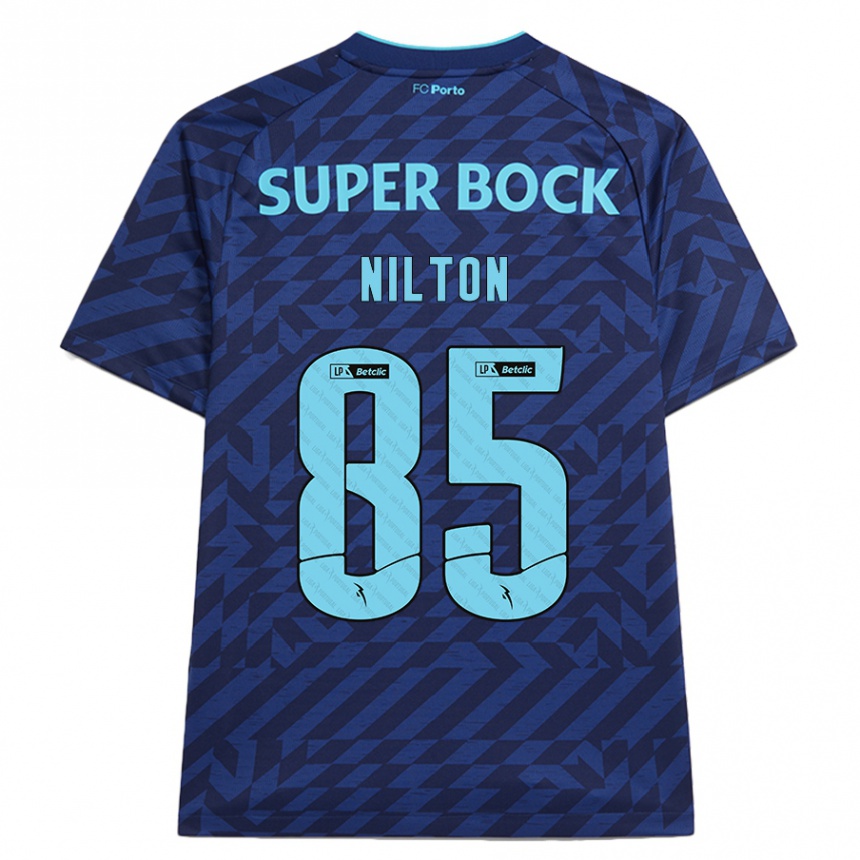 Men Football Nilton #85 Navy Blue Third Jersey 2024/25 T-Shirt Uk