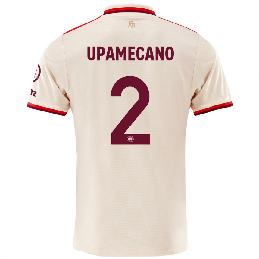 Men Football Dayot Upamecano #2 Linen Third Jersey 2024/25 T-Shirt Uk