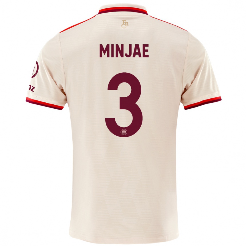 Men Football Min-Jae Kim #3 Linen Third Jersey 2024/25 T-Shirt Uk