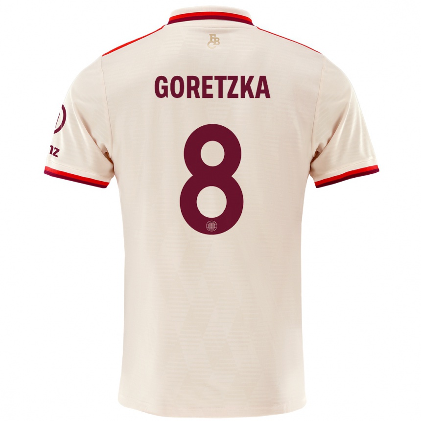 Men Football Leon Goretzka #8 Linen Third Jersey 2024/25 T-Shirt Uk