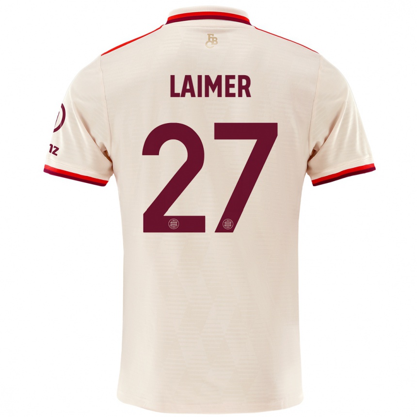 Men Football Konrad Laimer #27 Linen Third Jersey 2024/25 T-Shirt Uk