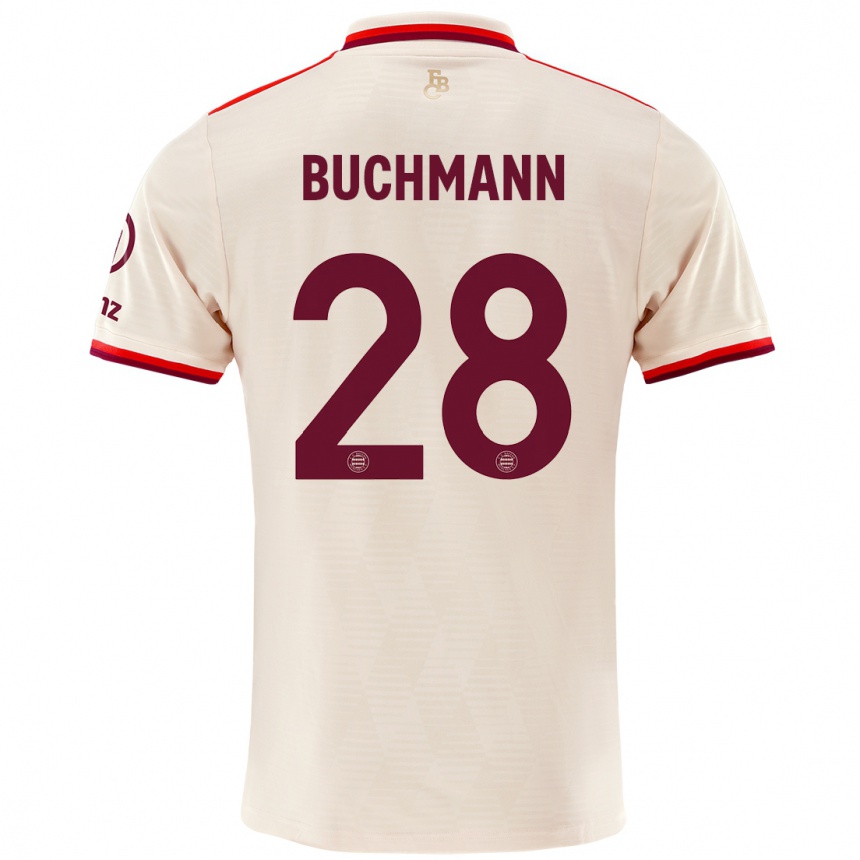 Men Football Tarek Buchmann #28 Linen Third Jersey 2024/25 T-Shirt Uk