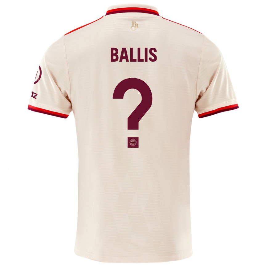 Men Football Benjamin Ballis #0 Linen Third Jersey 2024/25 T-Shirt Uk