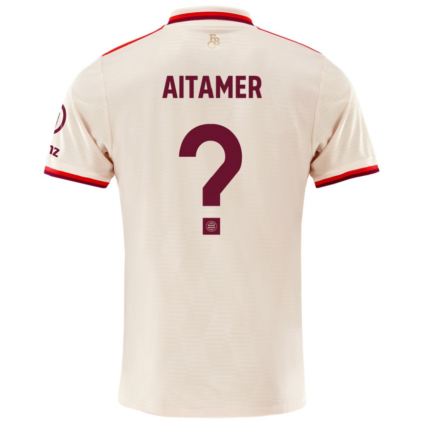 Men Football Younes Aitamer #0 Linen Third Jersey 2024/25 T-Shirt Uk