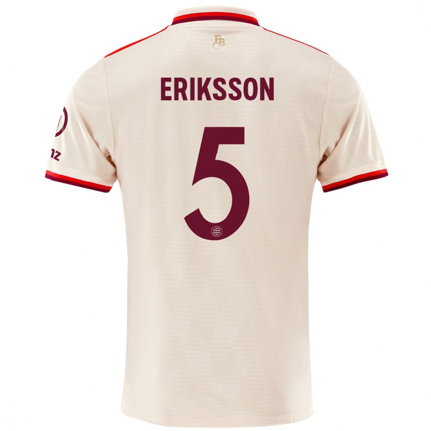 Men Football Magdalena Eriksson #5 Linen Third Jersey 2024/25 T-Shirt Uk