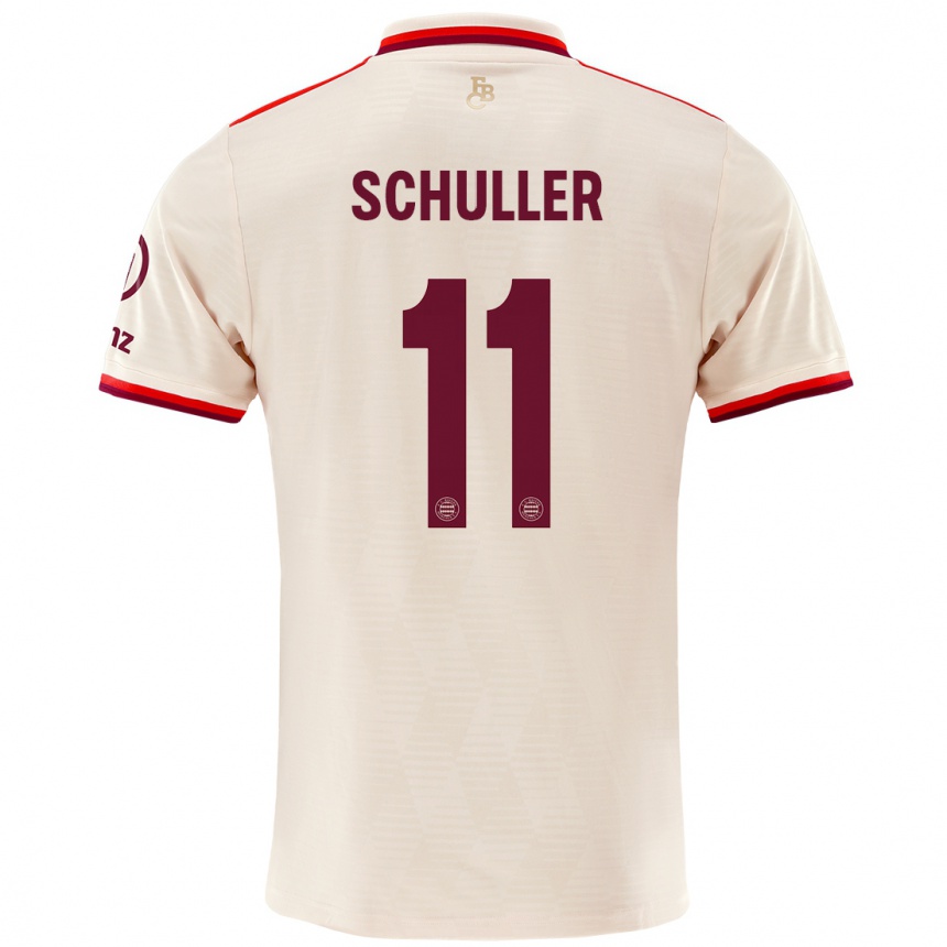 Men Football Lea Schuller #11 Linen Third Jersey 2024/25 T-Shirt Uk