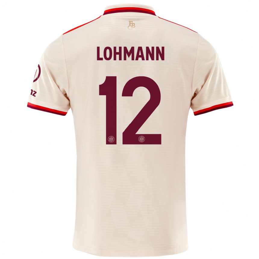 Men Football Sydney Lohmann #12 Linen Third Jersey 2024/25 T-Shirt Uk