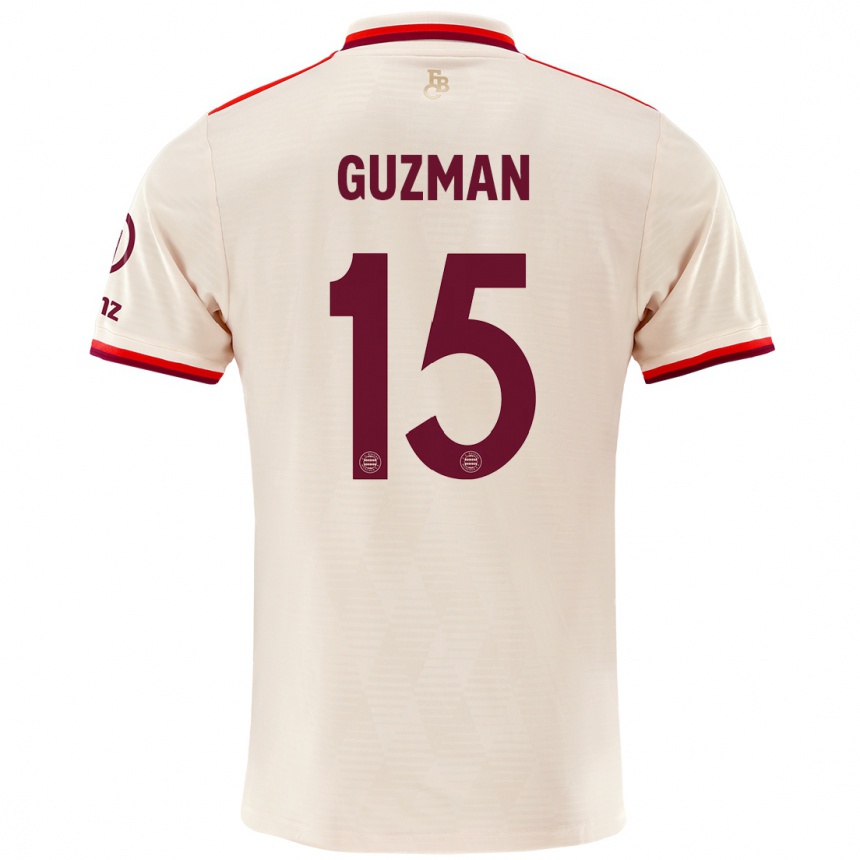 Men Football Ana María Guzmán #15 Linen Third Jersey 2024/25 T-Shirt Uk