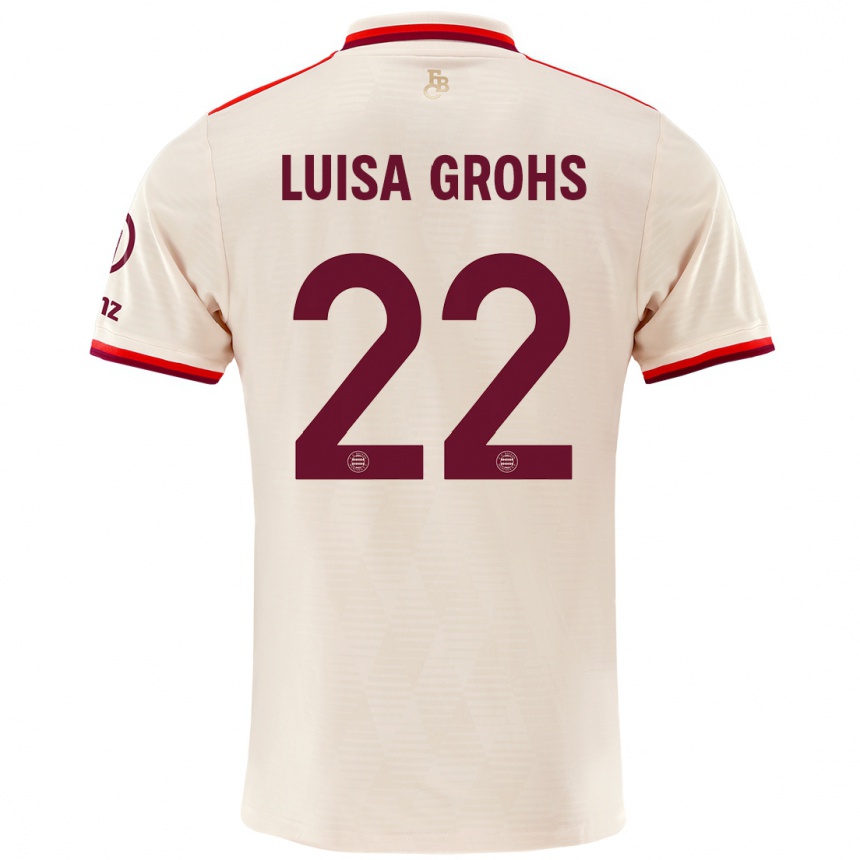 Men Football Maria Luisa Grohs #22 Linen Third Jersey 2024/25 T-Shirt Uk