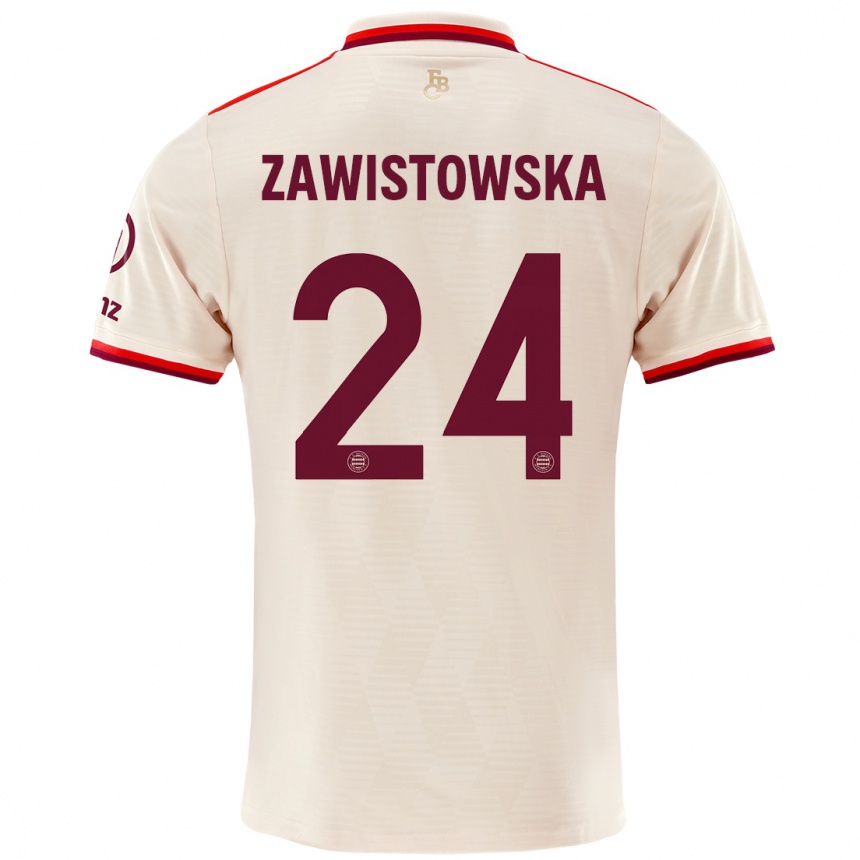 Men Football Weronika Zawistowska #24 Linen Third Jersey 2024/25 T-Shirt Uk