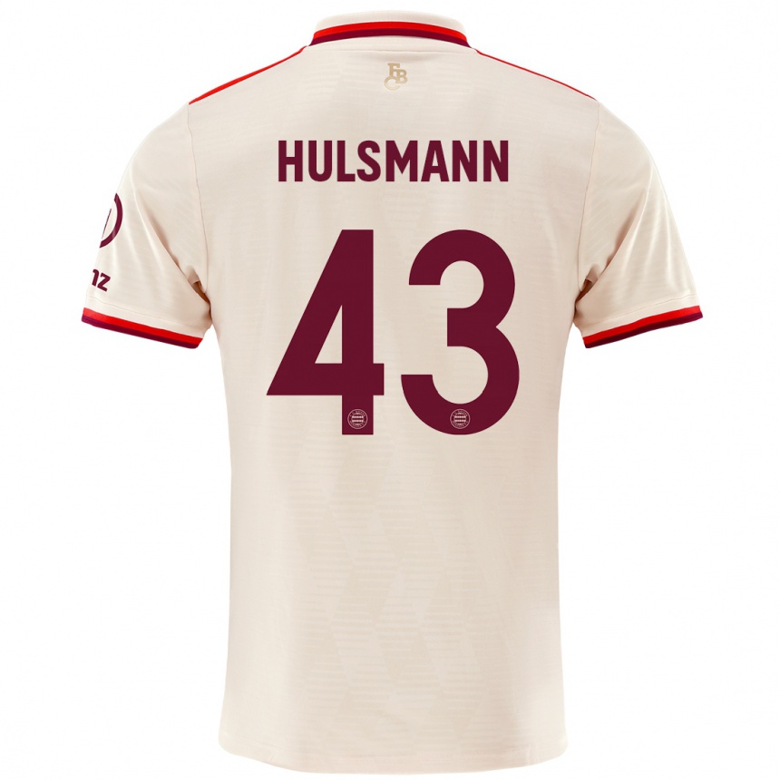 Men Football Tom Hulsmann #43 Linen Third Jersey 2024/25 T-Shirt Uk