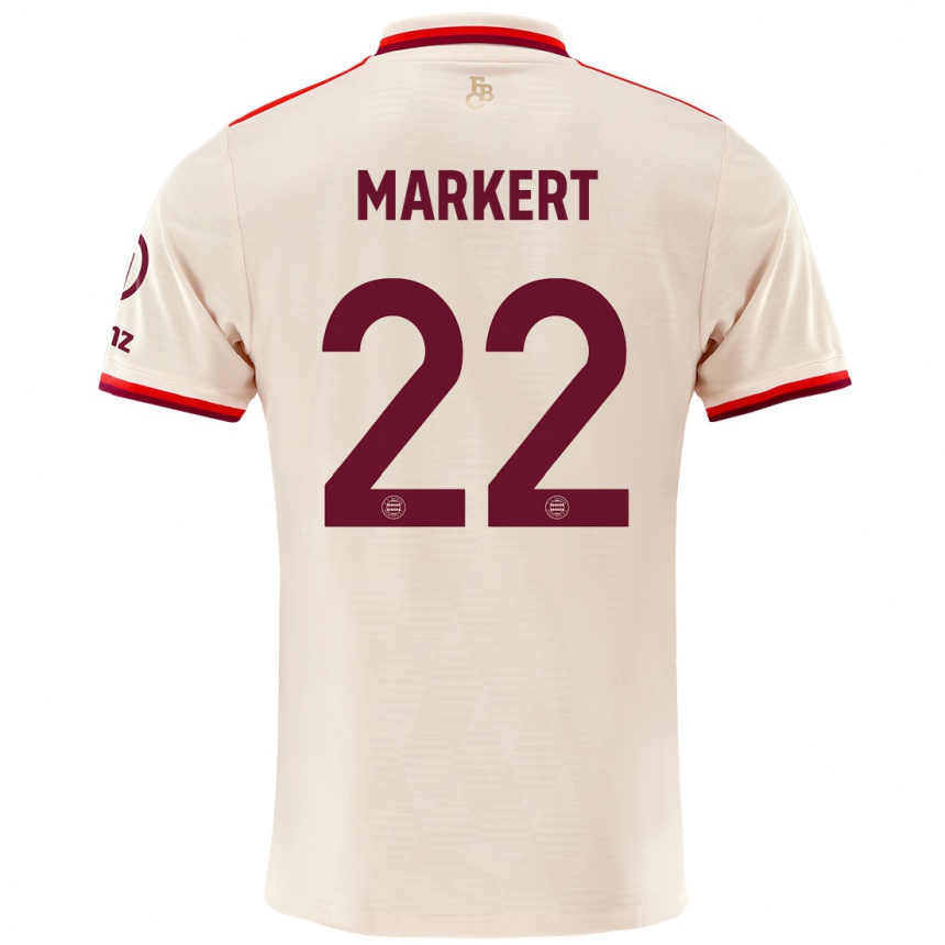 Men Football Leon Markert #22 Linen Third Jersey 2024/25 T-Shirt Uk