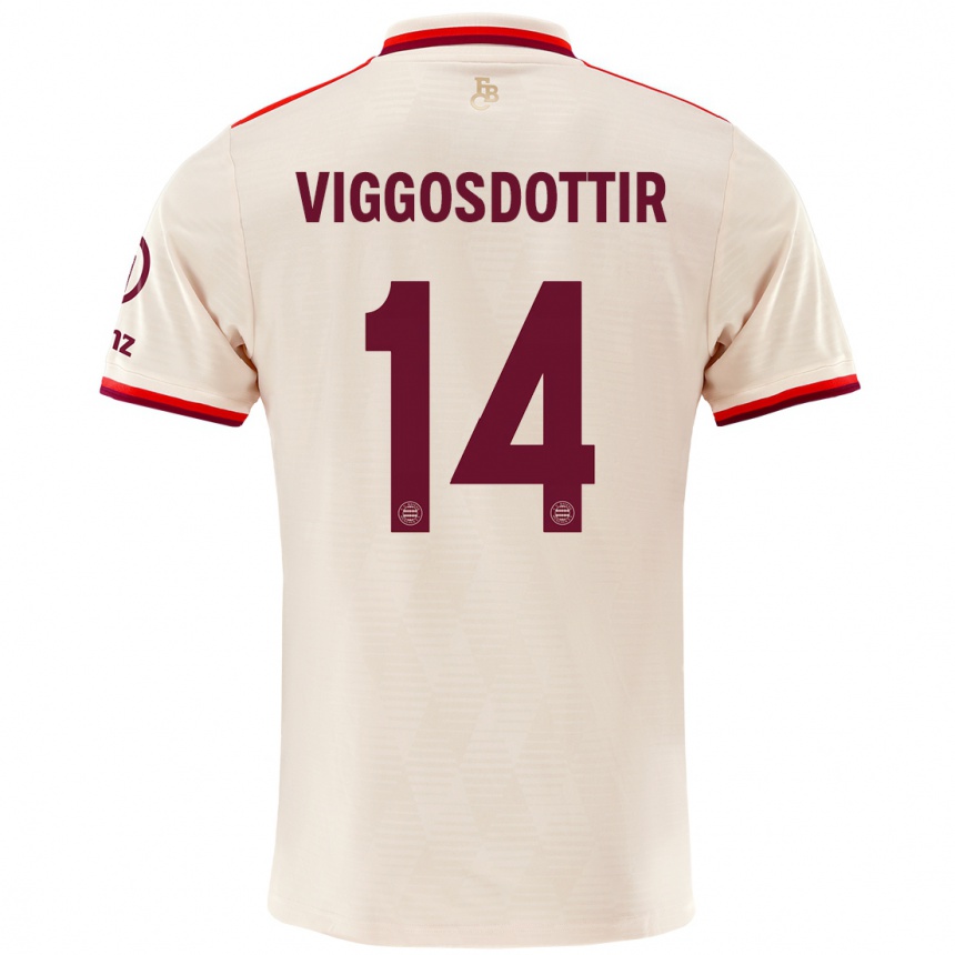 Men Football Glodis Perla Viggosdottir #14 Linen Third Jersey 2024/25 T-Shirt Uk