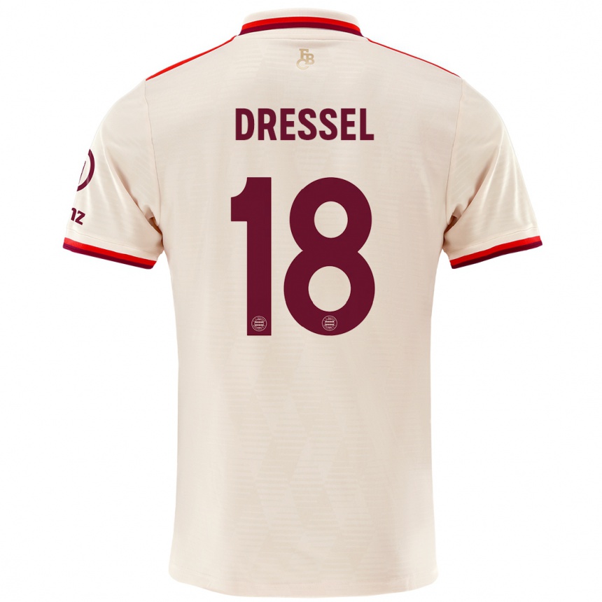 Men Football Timon Dressel #18 Linen Third Jersey 2024/25 T-Shirt Uk