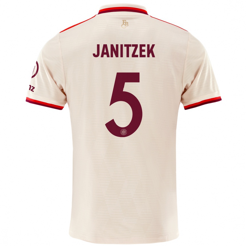 Men Football Justin Janitzek #5 Linen Third Jersey 2024/25 T-Shirt Uk