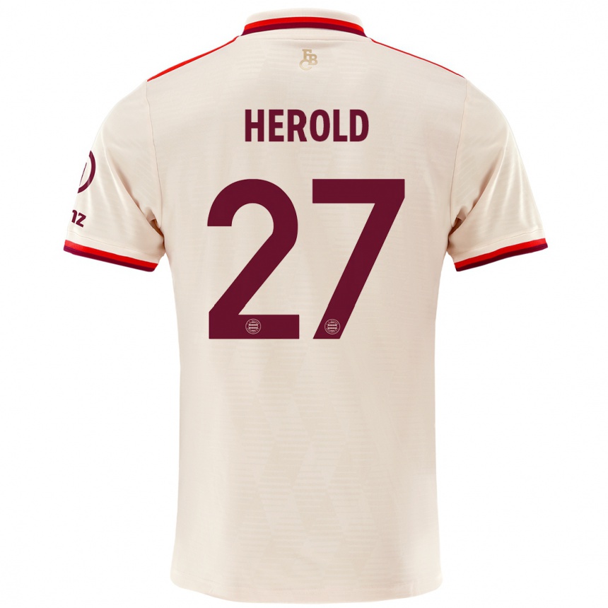 Men Football David Herold #27 Linen Third Jersey 2024/25 T-Shirt Uk