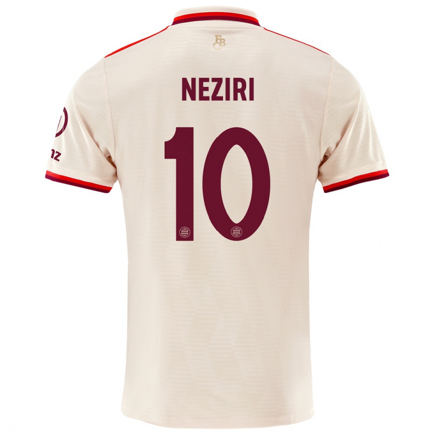 Men Football Behar Neziri #10 Linen Third Jersey 2024/25 T-Shirt Uk